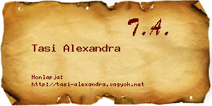 Tasi Alexandra névjegykártya